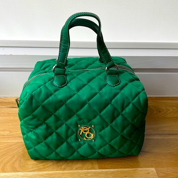 Purificacion Garcia Bags Purificacion Garcia Top Handle Bag Fabric Never Used Green Poshmark